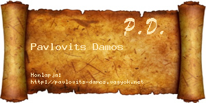 Pavlovits Damos névjegykártya